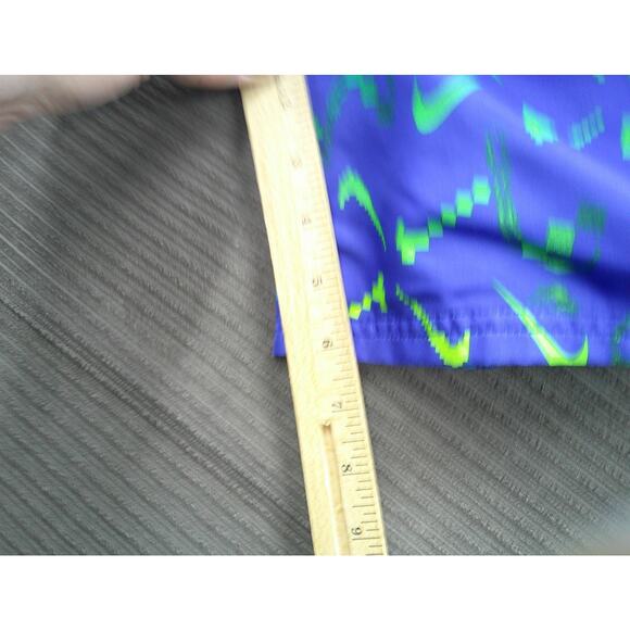 Nike Swim Trunks Shorts Mens XL Blue Green Swoosh Graphic Mesh Lined Drawstring - Picture 6 of 7